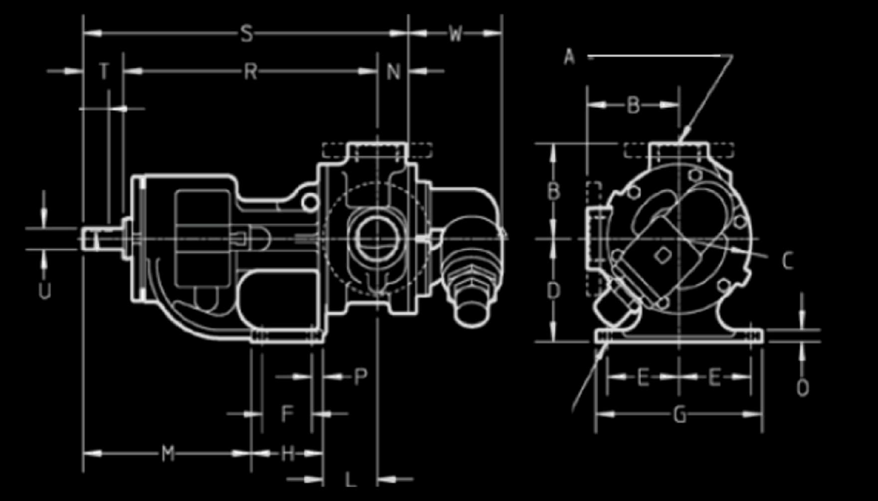 Desenho dimensional Fig. 8 do manual MAN001-10 com as letras das cotas da FBEI LQ21