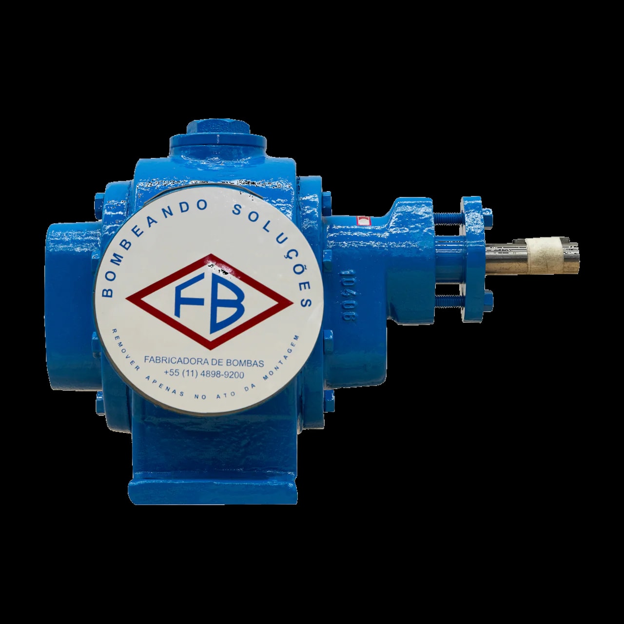 Bomba FBE 2" da FB Bombas — engrenagem externa com camisa de aquecimento para transferência de CAP, betume e piche em usinas de asfalto