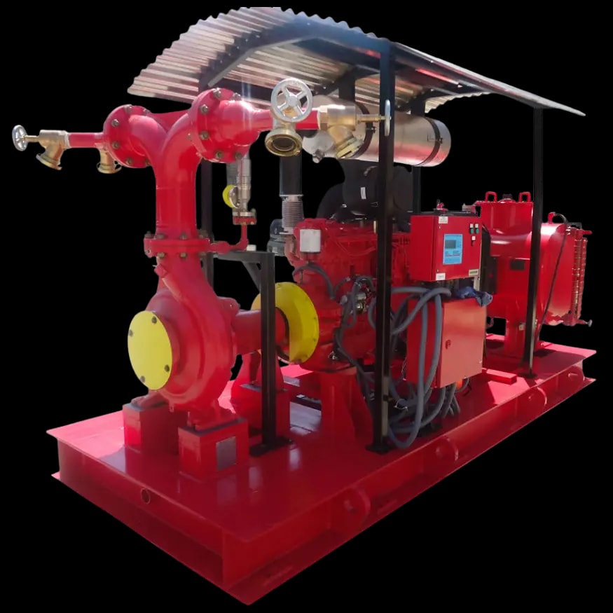 Sistema completo FB Bombas de combate a incêndio para instalação industrial crítica — configuração dual-diesel para refinaria ou terminal de combustível