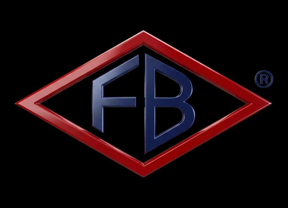 Logo 3D FB Bombas — fabricante brasileiro de bombas industriais desde 1944