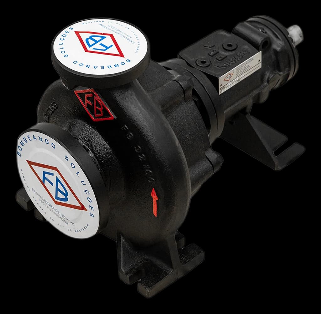 Real FBOT pump — angular front view with factory FB seals