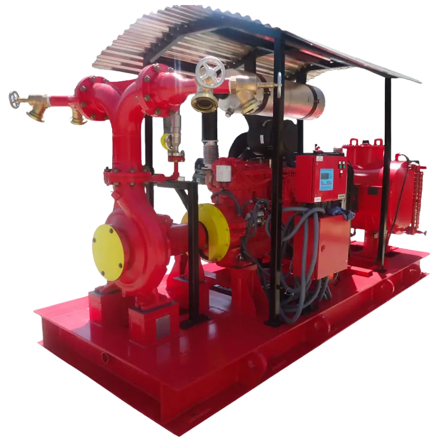 FB Bombas complete fire-fighting system for critical industrial facility — dual-diesel configuration for refinery or fuel terminal
