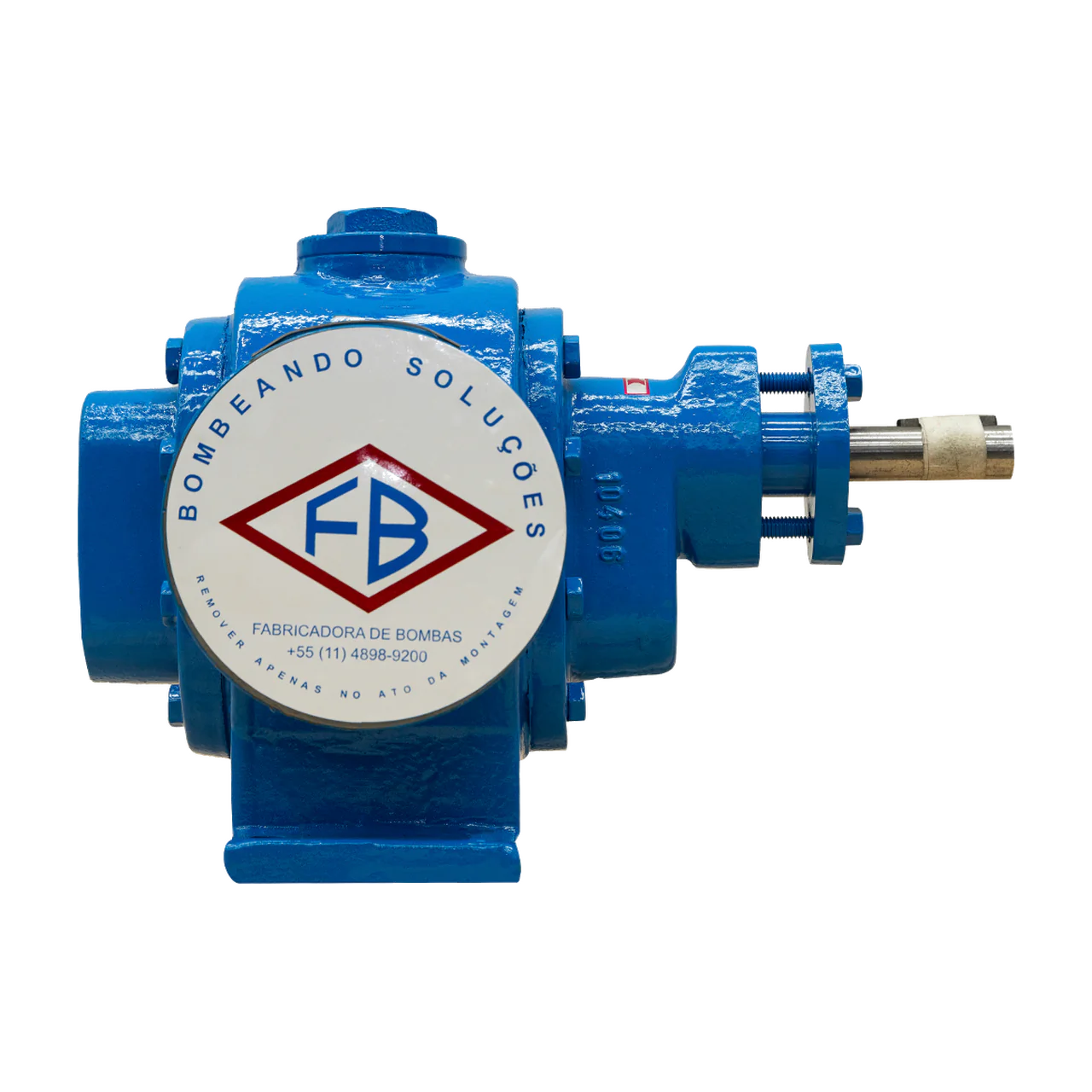 Bomba FBE 2" da FB Bombas — engrenagem externa com camisa de aquecimento para transferência de CAP, betume e piche em usinas de asfalto